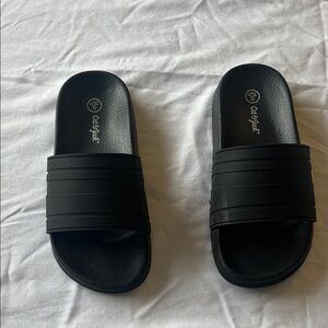 Black Slide Sandals